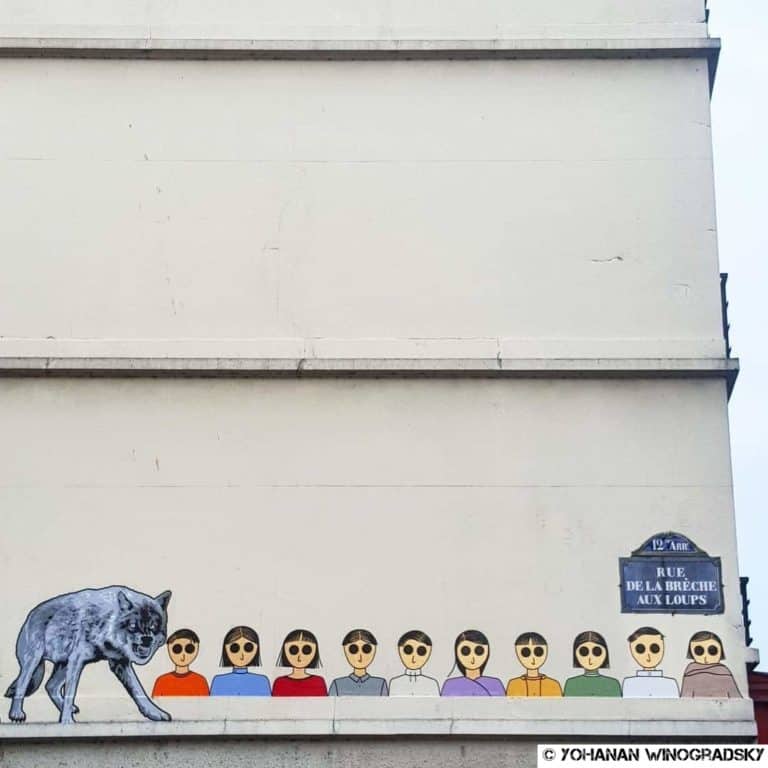 Sagesse des anciens – Street art par Kam & Laurène, Paris