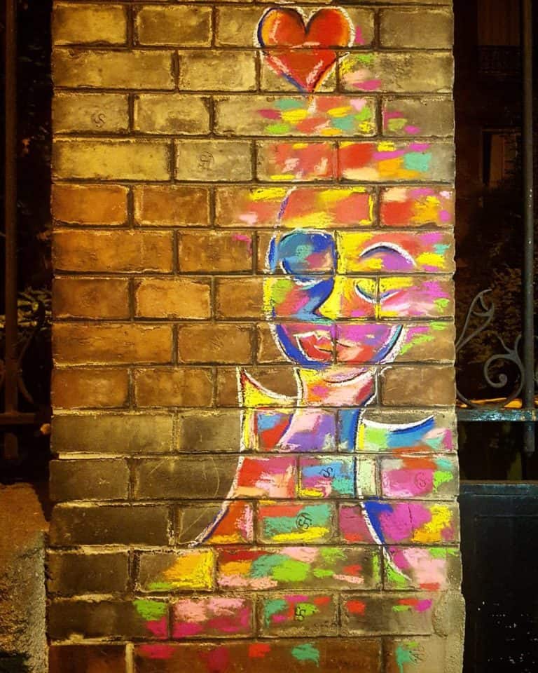 vers à l’ange – street art par Marie, Paris