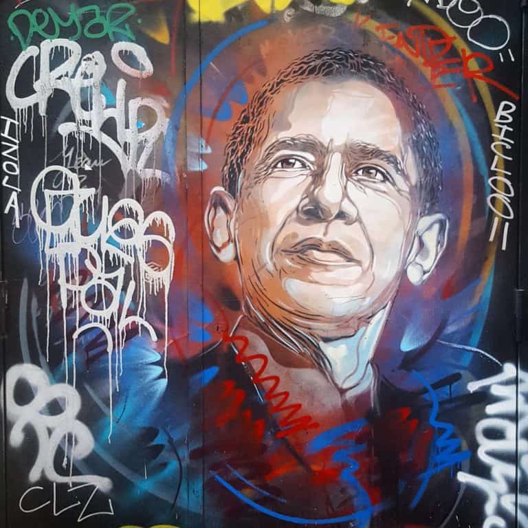 Barack Obama – Street art de c215, Paris