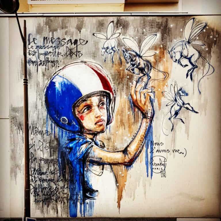 Les aventures de Capitaine France – Street art d’Herakut, Paris