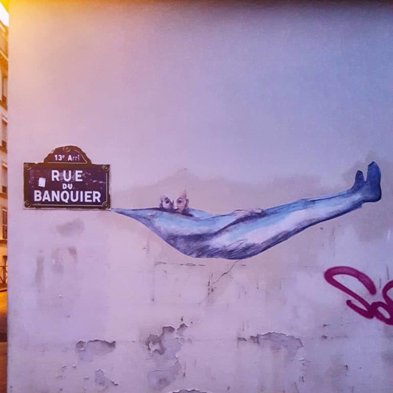 Le banquier – Street art de Philippe Hérard