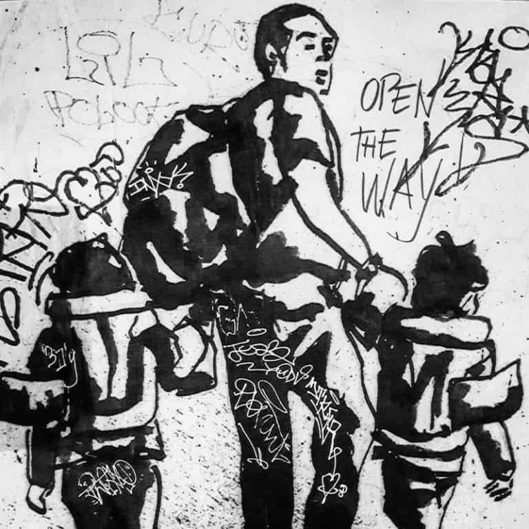 Paroles de réfugiés – Street art, Paris