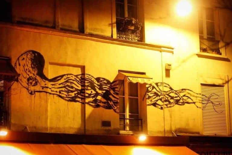 streetart à paris par kraken pieuvre rue saint ambroise